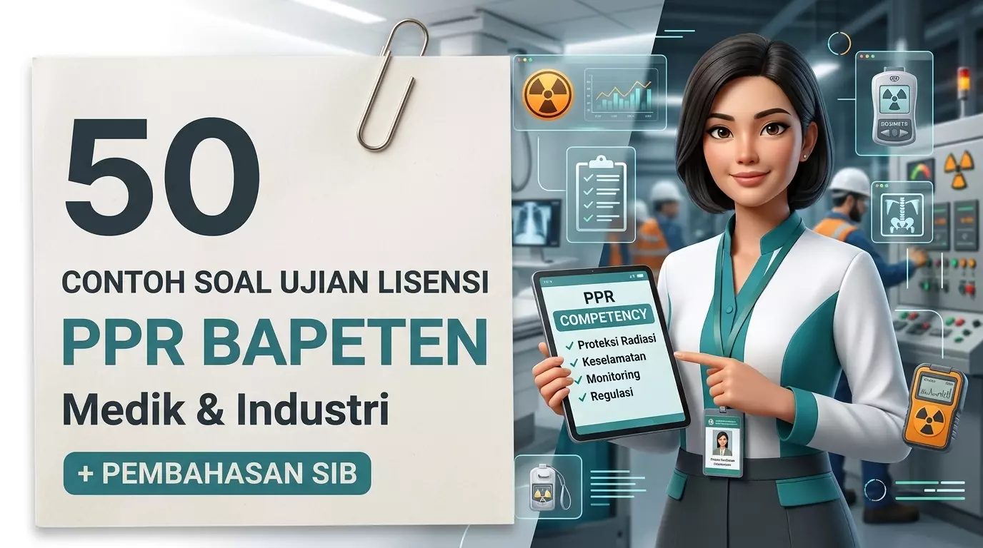 50 Contoh Soal Ujian Lisensi PPR BAPETEN Medik & Industri Beserta Pembahasan SIB
